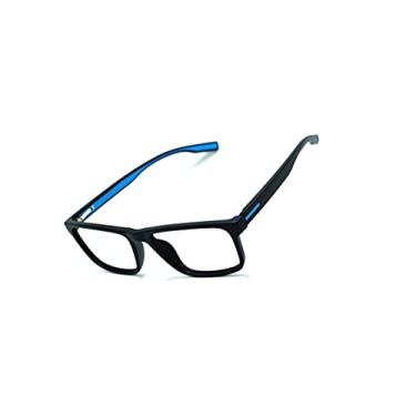 Imagem de Óculos Armação Masculino Com Lentes Sem Grau Jc-1024 Cor: Preto-Azul