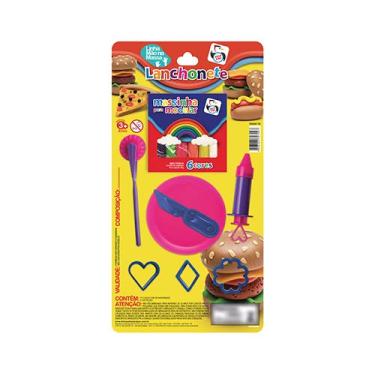 Imagem de Kit Massinha de Modelar Lanchonete com Moldes Pica Pau Brinquedos
