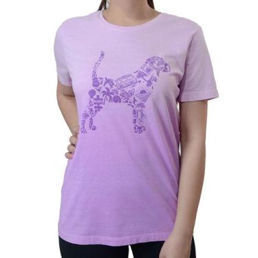 Imagem de Camiseta Feminina Beagle Estampada Mc Lilas - 0515127