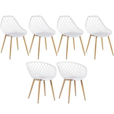 Imagem de Kit - 2 Cadeiras Clarice Nest Com Braços + 4 Cadeiras Cleo - Loft7