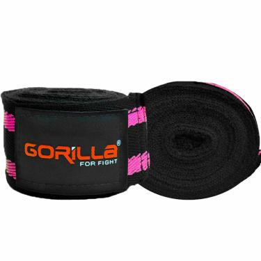 Imagem de Bandagem Elástica Fita Esportiva Muay Thai MMA Boxe 2,5 Metros Gorilla-Unissex