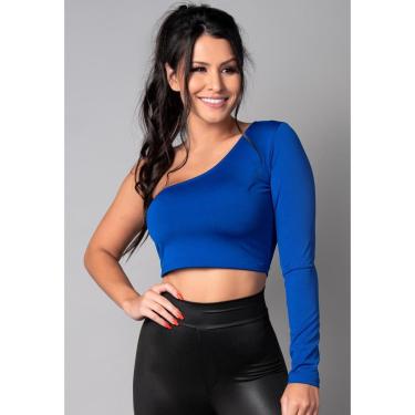 Imagem de Blusa Cropped Manga Longa Ombro Só Mvb Modas Mvb Modas-Feminino