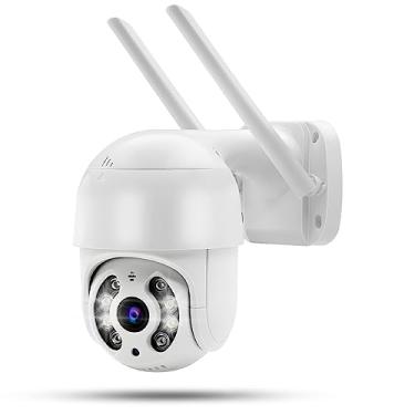 Imagem de Câmera IP Sem Fio de Segurança Externa HD, Câmera Doméstica Inteligente de Visão Noturna Infravermelha Sem Fio, IP66 à Prova d'água e à Prova de Poeira, Chamada de Voz Bidirecional