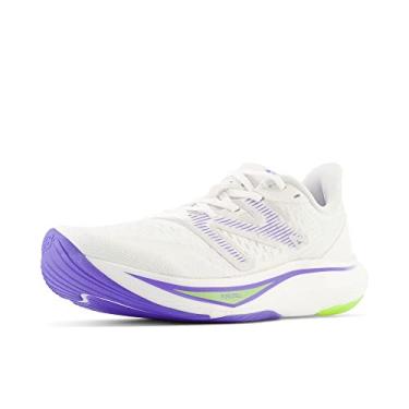 Imagem de New Balance Tênis de corrida feminino FuelCell Rebel V3, Branco/trinta watts/índigo elétrico, 5.5