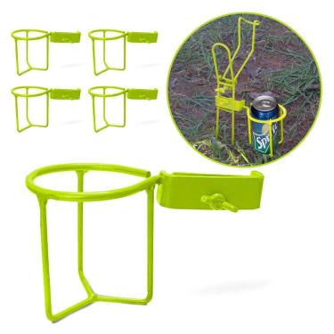 Imagem de Kit 5 Porta Lata Suporte Vara de Pesca Secretária Pesqueiro Barranco Cor Refletiva Ideal Pesca Noturna