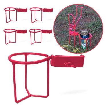 Imagem de Kit 5 Porta Lata Suporte Vara de Pesca Secretária Pesqueiro Barranco Cor Refletiva Ideal Pesca Noturna