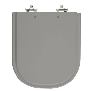 Imagem de Assento Sanitário Vogue Plus Cinza Vip (Escuro) Tampa para Vaso Deca em Madeira Laqueada