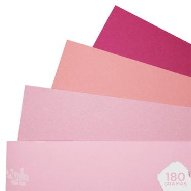 Imagem de Kit Papel Color Plus Tons De Rosa 180G A4 40 Folhas - Fedrigoni