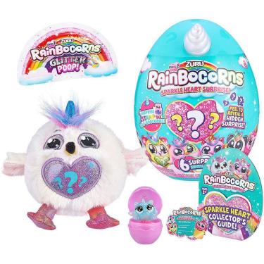 Imagem de Rainbocorns - Plush Sparkle Heart Surprise Series 2 - Flamingo