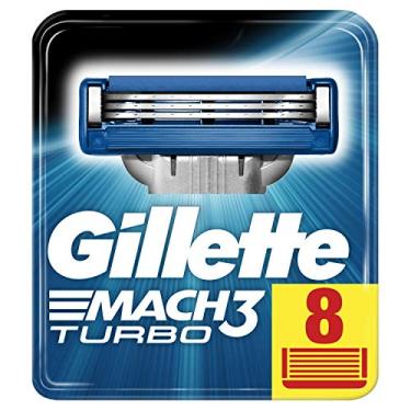 Imagem de Gillette Lâminas de barbear Mach3 Turbo para homens, pacote com 8