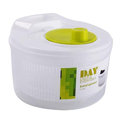 Imagem de salada | Secador giratório alface fácil limpar | Secador rápido camada dupla grancapacida| Desidratador multifuncional para drenar vegetais folhosos | Secador folhas giratório salada, livre BPA