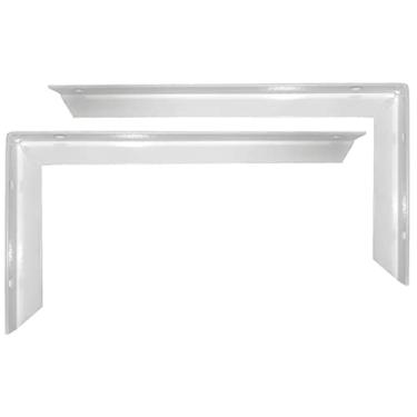 Imagem de Kit 4 Suporte Mão Francesa Reforçada Cantoneira Pia Prateleira Tanque Bancada 50Cm Branca