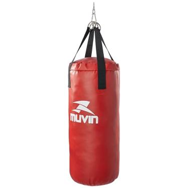Imagem de Saco de Pancada Muvin – Tamanho 70cm x 30cm – Enchimento em EVA - Peso Aproximado 20kg – Lutas – Artes Marciais – Treino – Boxe – Muay Thai – Material Resistente – Durável - Com Mosquetão e Girador