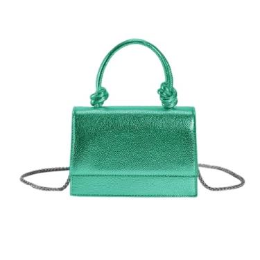 Imagem de Bolsa transversal de poliuretano moderna para mulheres bolsa pequena elegante com textu...