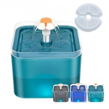 Imagem de Bebedouro Pet Fonte Com Filtro 2 Litros Cães Gato (Verde)