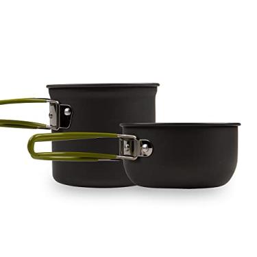 Imagem de Conjunto de cozinha ao ar livre – 100% liga incrivelmente leve – 2 panelas pequenas para viagens e acampamento