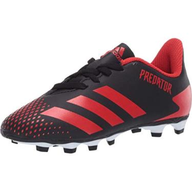 Imagem de Tênis de futebol infantil Adidas Predator 20,4 Flexível, Core Black/Active Red/Core Black, 6 Big Kid