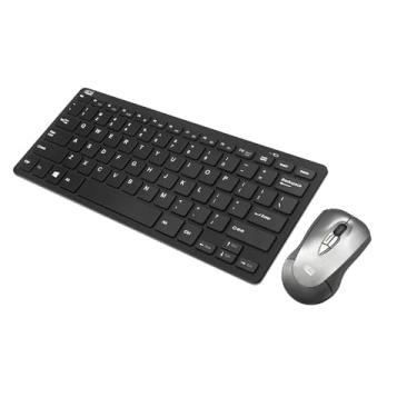 Imagem de Adesso Combo de teclado e mouse sem fio com mouse Air e teclado de design compacto, mouse laser USB RF 2,4 GHz, clique de apresentação em PowerPoint para professores, sala de aula e sala de reuniões