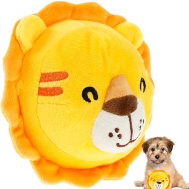 Imagem de Brinquedo de pelúcia para animais de estimação em movimento ativo com capa, brinquedo interativo lavável, brinquedo de bola de cachorro falante com desenho animado, brinquedo eletrônico de som