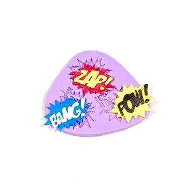 Imagem de Confeitaria dos moldes, F202 MOLDE DE SILICONE HERÓIS BANG POW ZAP CONFEITARIA BISCUIT