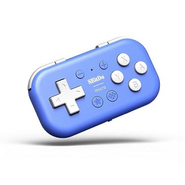 Imagem de 8Bitdo Micro Bluetooth Gamepad Pocket-sized Mini Controller for Switch, Android, and Raspberry Pi, Supports Keyboard Mode (Blue)