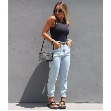 Imagem de Calça Jeans Modelagem Mom Feminina-Feminino