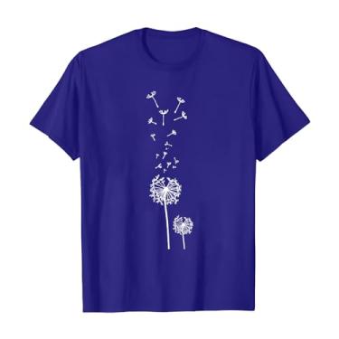 Imagem de Camisetas femininas fofas gola redonda girassol flores silvestres estampa casual camiseta colorida blusa manga longa, Azul escuro, XXG