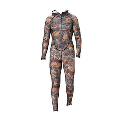 Imagem de Roupa de mergulho masculina camuflada de corpo inteiro |íon | Secagem rápida | Adequado para mergulho e surfe | Tamanho M-4GG