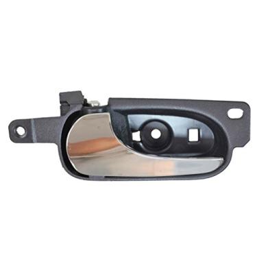 Imagem de PT Auto Warehouse GM-2314MA-FL - Maçaneta interna interna interna da porta, caixa preta com alavanca de zinco cromado - lado do motorista frontal