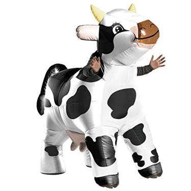 Imagem de Rubies Fantasia masculina inflável Moo Moo The Cow, conforme mostrado, padrão, Conforme mostrado., Standard