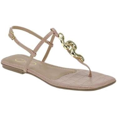 Imagem de Sandália Rasteira Dedo Croco Aplique Cobra-Feminino