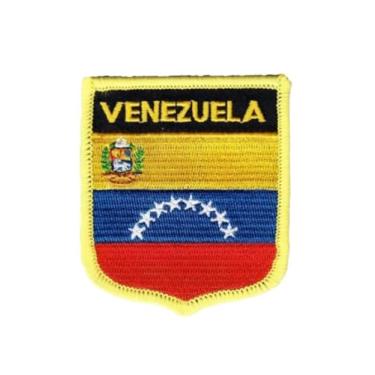 Imagem de Ruoming 1 PÇ Patch de bandeira da Venezuela, bordado a ferro ou costurado, tático, militar, nacional da Venezuela (Venezuela)*
