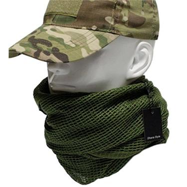 Imagem de Dhana Style Véu de atirador tático camuflagem malha malha camuflagem cachecol exército Shemagh Ghillie rede para jogos de guerra, Air Soft Tipo: SVMN (verde)