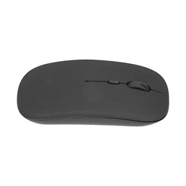 Imagem de Mouse de Computador Sem Fio, Mouse Sem Fio Silencioso Recarregável Ergonômico 2.4G de Modo Duplo para Laptop (Preto)