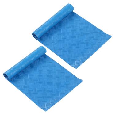 Imagem de Tapete de escada para piscina de 2 peças, 60X24X0,1Cm Almofada protetora de borracha para piso com textura antiderrapante Almofada antiderrapante para forro de piscina e proteção