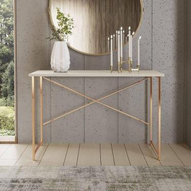 Imagem de Aparador 76 Cm Estilo Industrial Cobre/Off White