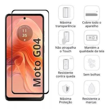 Imagem de Pelicula de vidro 3d motorola moto g04