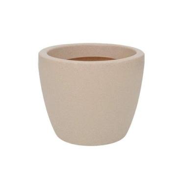 Imagem de Vaso Vasart Malta Redondo Areia - 24 x 20 cm