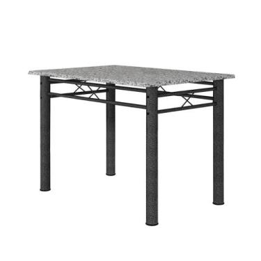 Imagem de Mesa de Jantar Retangular 4 Lugares Tampo em Granito Copa Cozinha Vito