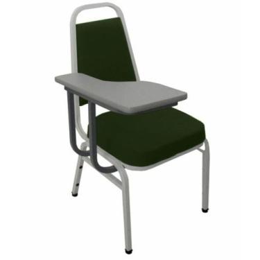 Imagem de Cadeira Universitária Empilhável Linha Hotel Plus Verde - Design Offic