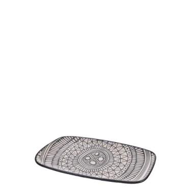 Imagem de Travessa Ret Boho 20X1.5X9.5Cm Cerâmica - Mai Home