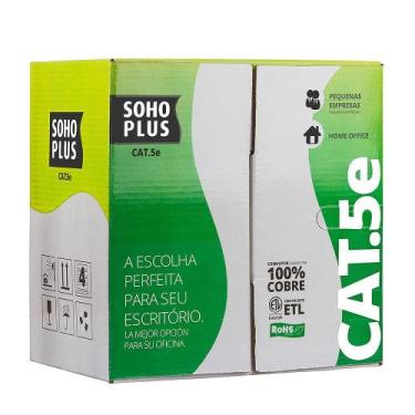 Imagem de Cabo de Rede Furukawa Sohoplus CAT5 Branco 24AWG 305 Metros CMX