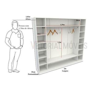 Imagem de Armário Colmeia Cabideiro M16 Closet Roupas Loja Expositor - VETORIAL 