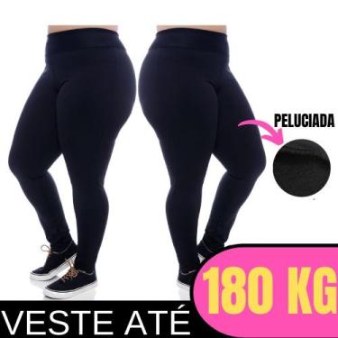 Imagem de Combo 2 Leg De Frio Flanelada Plus Size Suplex Peluciado Inverno - Fas