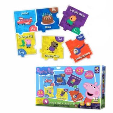 Imagem de Quebra Cabeça Alfabeto Grande Peppa Pig Porquinha Peppa 26pç - Mimo, C