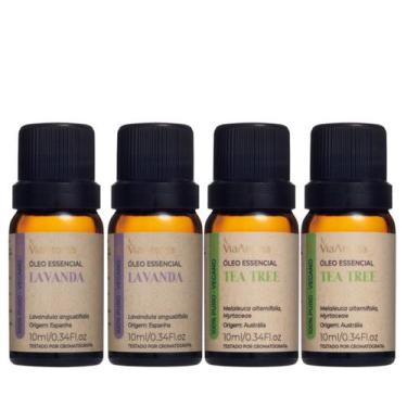 Imagem de Kit 4 Óleo Essencial Puro Via Aroma Melaleuca e Lavanda - Harmonie Aro