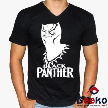 Imagem de Camiseta Pantera Negra 100% Algodão Wakanda Forever Black Panther Geek