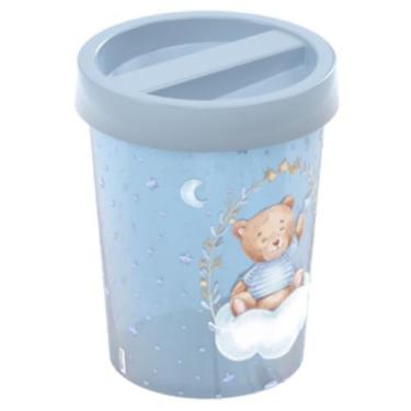 Imagem de Lixeira com Tampa Infantil 5,3 Litros - Plasútil, Urso Azul