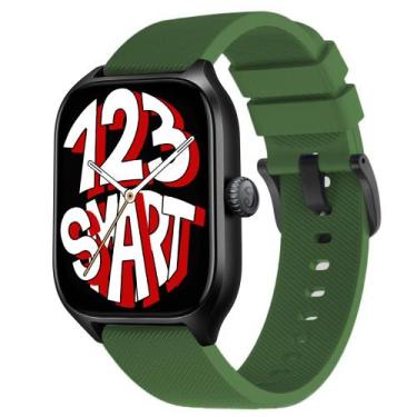 Imagem de Pulseira de Silicone Fecho Preto compatível com GTS4 A2168 / GTS 4 Min