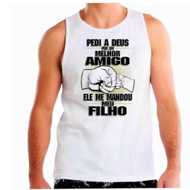 Imagem de Camiseta regata masculina pedi a Deus amigo filho papai pai dia dos pa